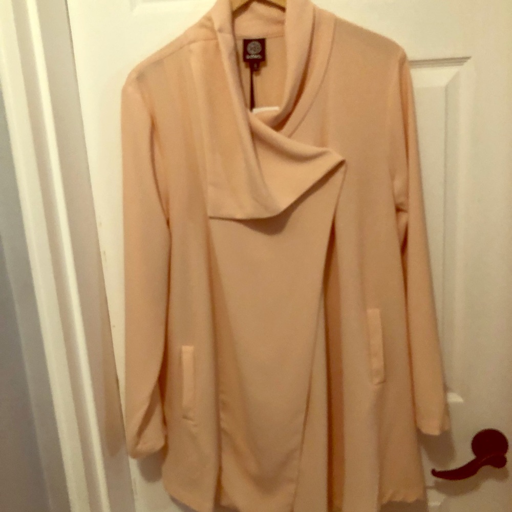 Bobeau Wrap Long Blush Top NWT